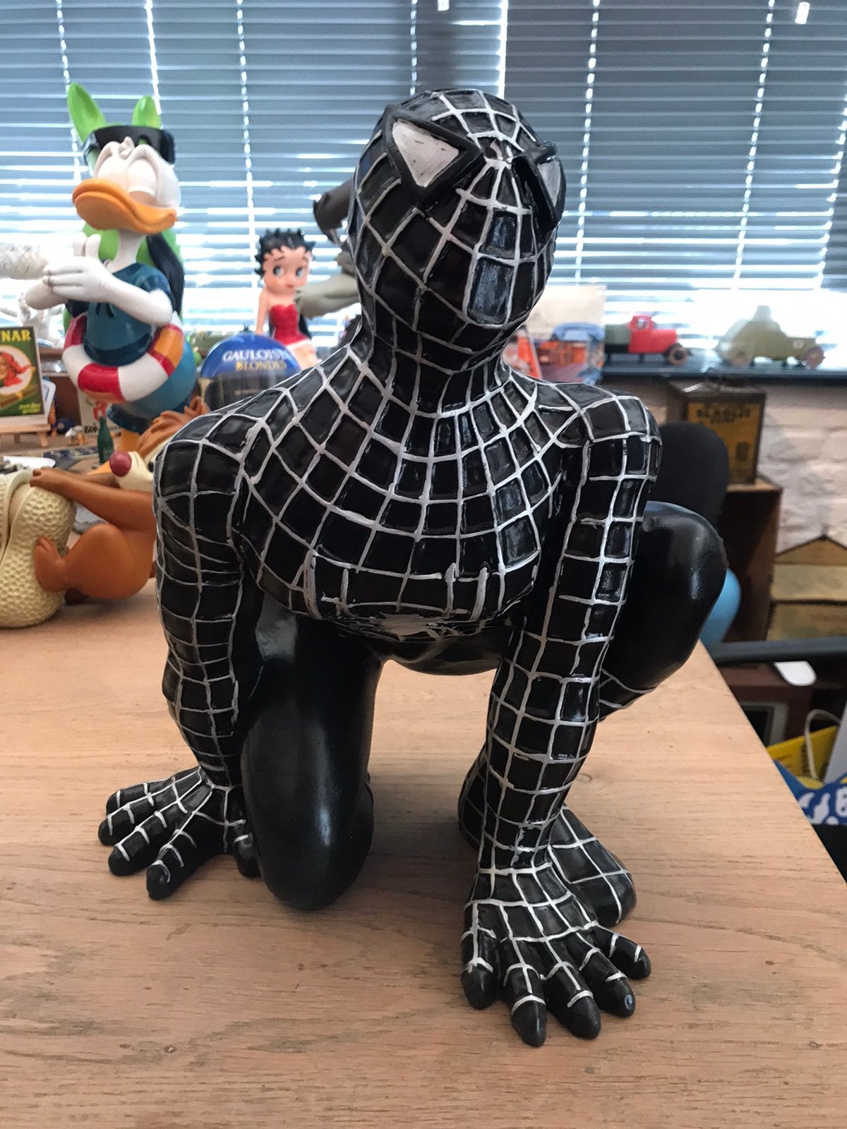 Zwarte Spider-Man beeld, Ophalen of Verzenden, Gebruikt, Mens
