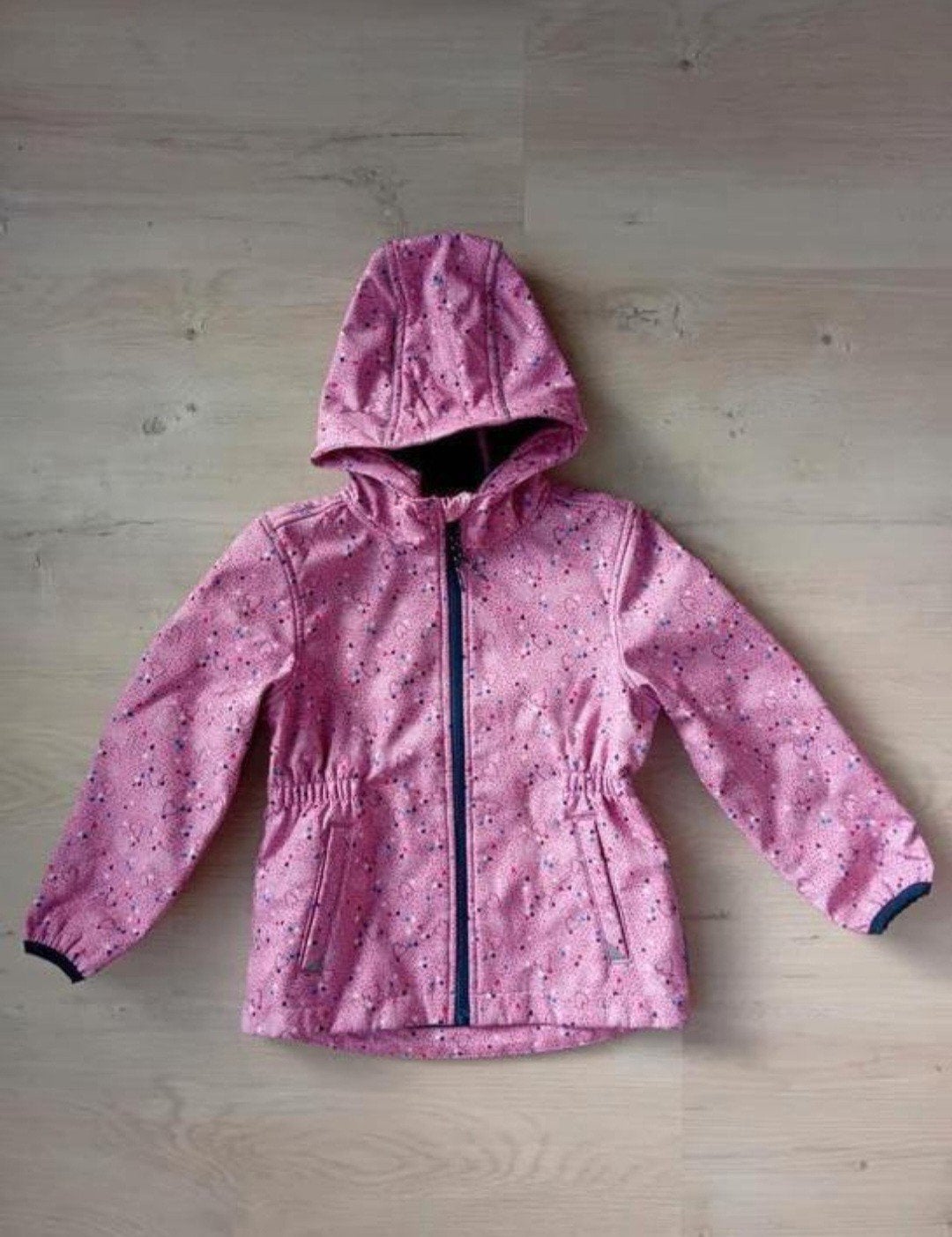 Softshell jas maat 116 roze met hartjes, Gebruikt, Meisje, Ophalen of Verzenden, Northville