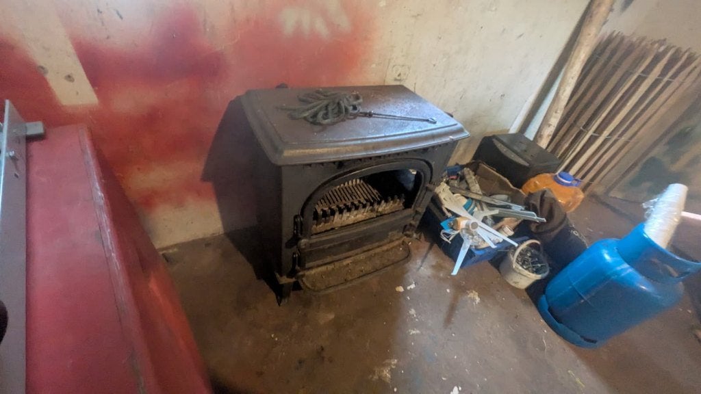Gietijzeren Houtkachel 10KW met Hoge Efficiëntie, Ophalen, Gebruikt, Vrijstaande haard, Houthaard