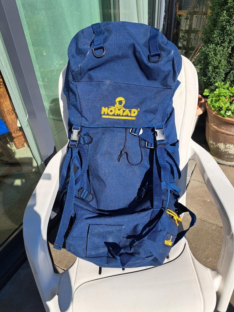 Z.g.a.n blauwe nomad tracking  rugzak inh 60liter, Sport en Fitness, Bergsport en Wandelen, Ophalen of Verzenden, Rugzak