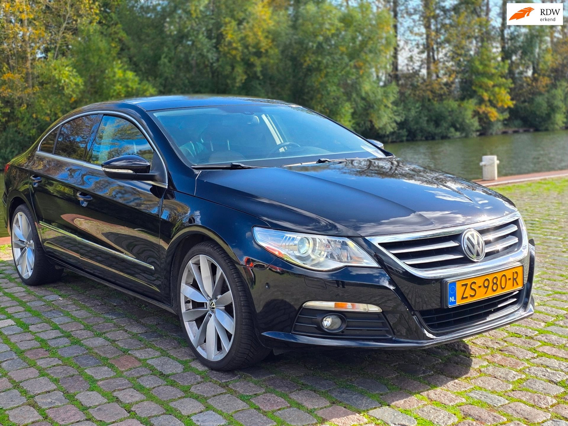 Volkswagen Passat CC 2.0 TSI 4p Automaat 1e eigenaar leerbek, Auto's, Euro 5, 4 cilinders, 1984 cc, Zwart
