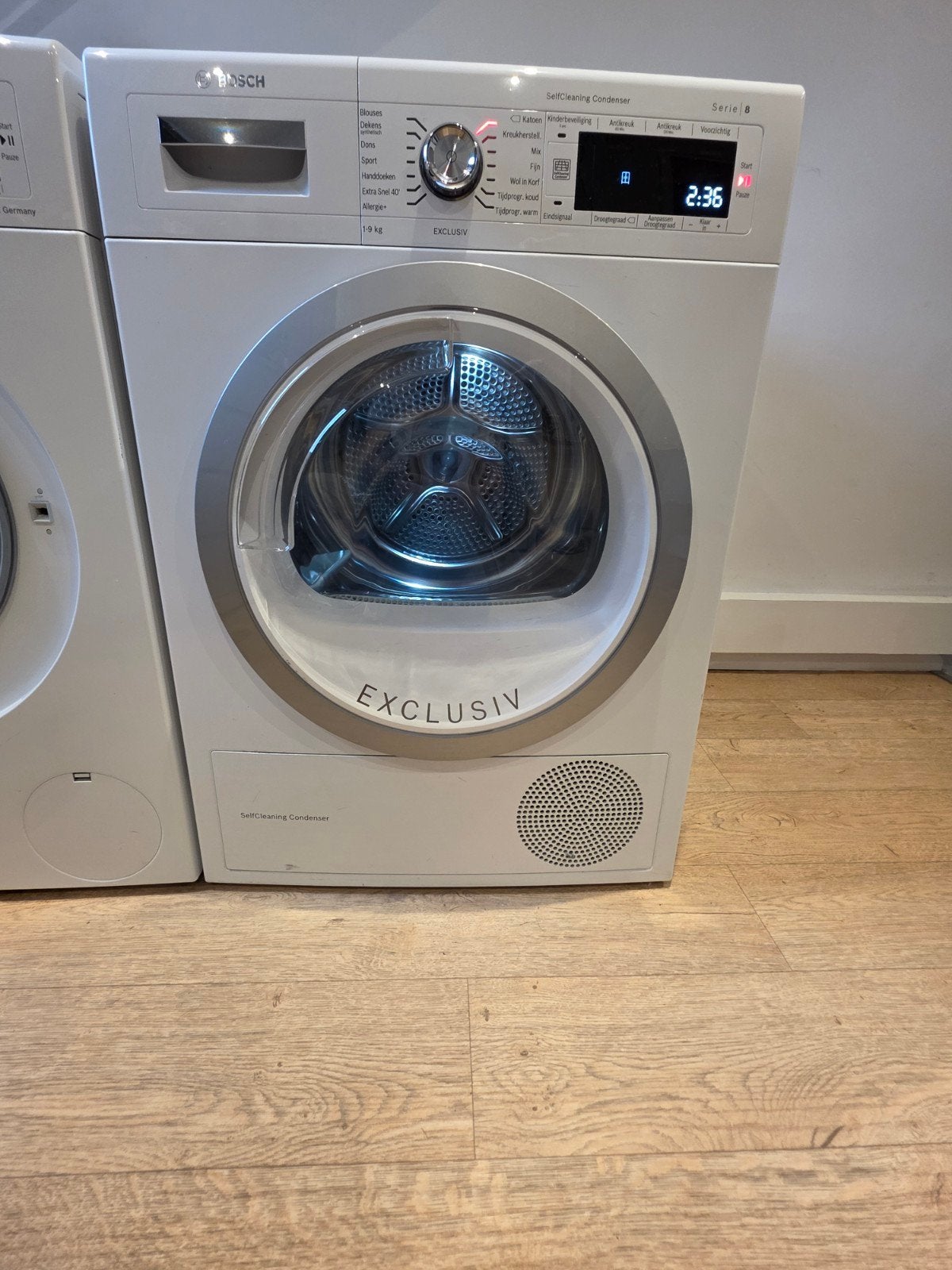 Ophalen op 18 september Bosch Serie 8 warmtepompdroger 9kg, Ophalen, Gebruikt, Minder dan 85 cm, 8 tot 10 kg