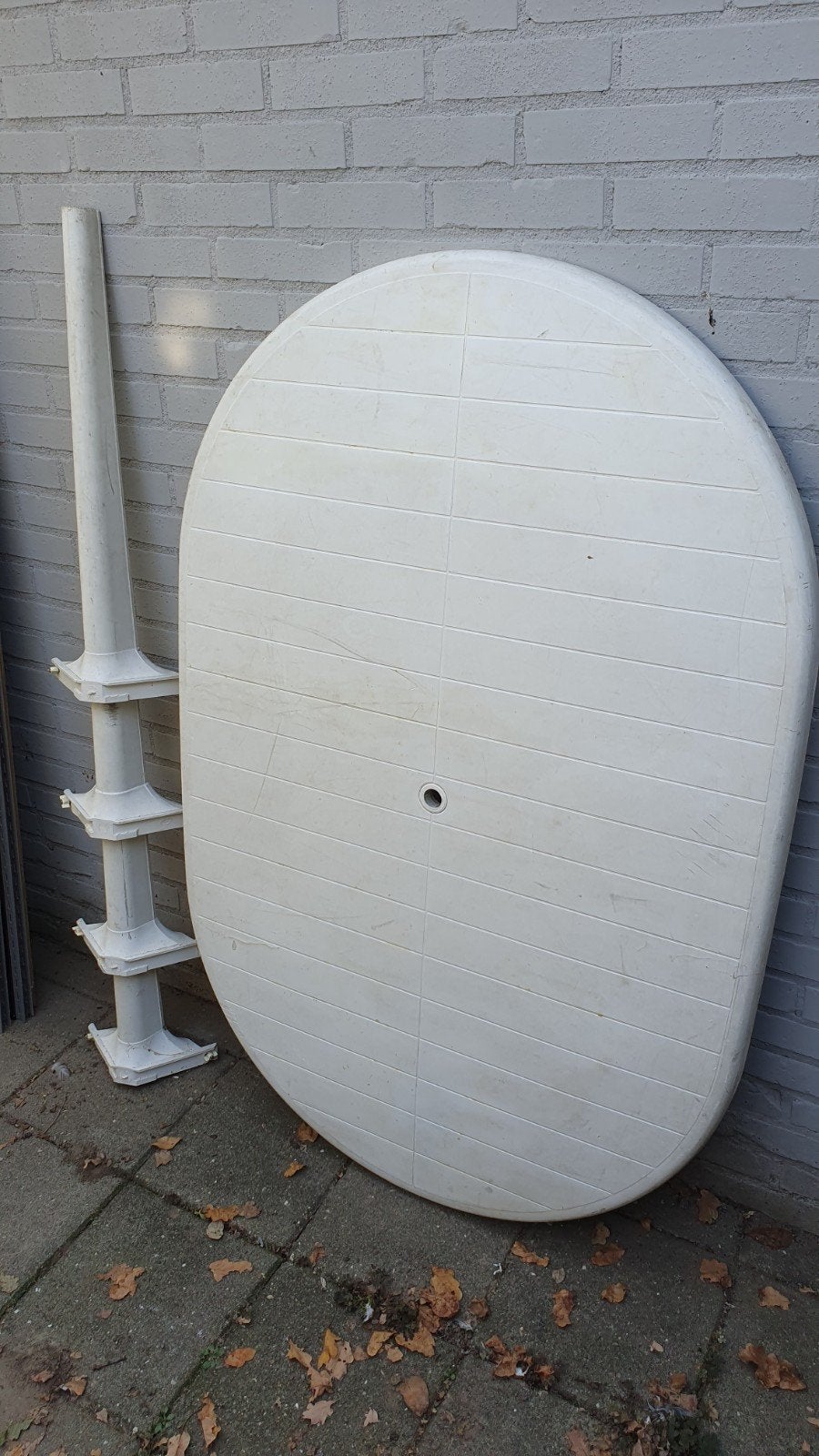 Plastic tuintafel, Ophalen, Gebruikt, Rechthoekig, Kunststof