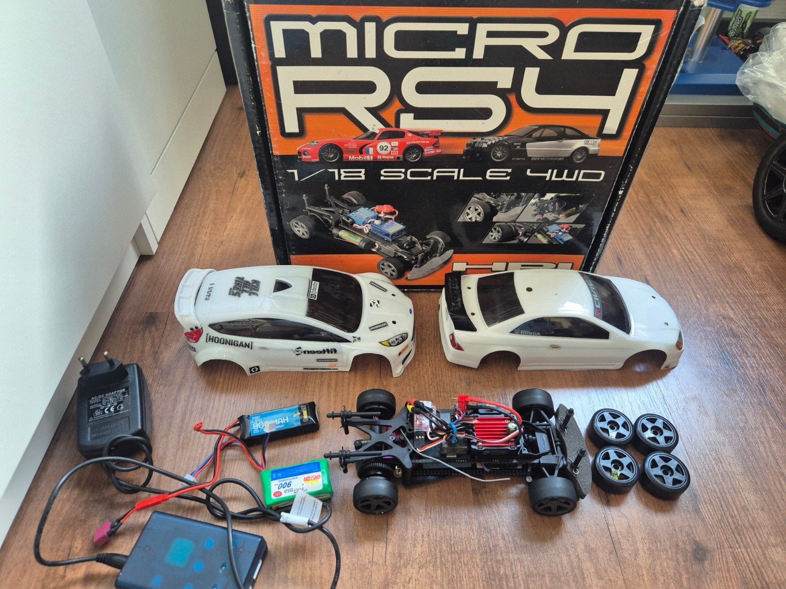 Hpi rs4 micro 1/18, Elektro, Gebruikt, Ophalen of Verzenden, Auto onroad