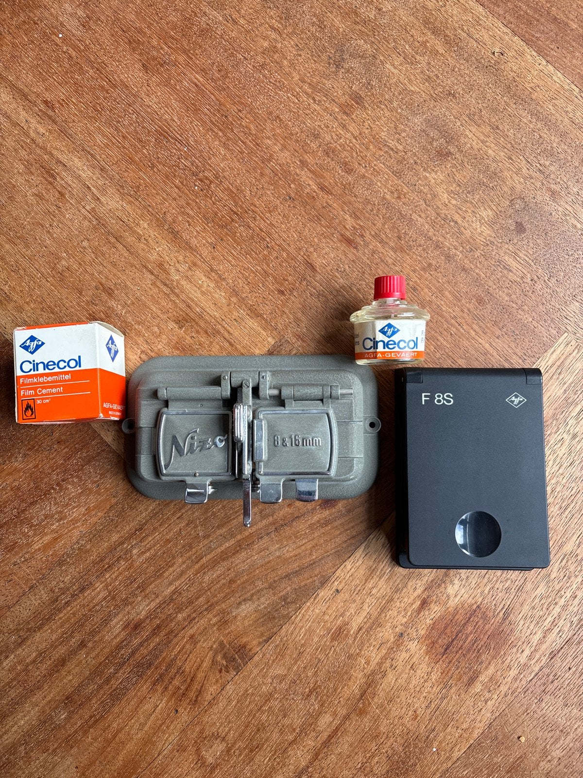 Nizo 8 & 16mm filmsnijder met Agfa Cinecol lijm, Ophalen, Accessoire