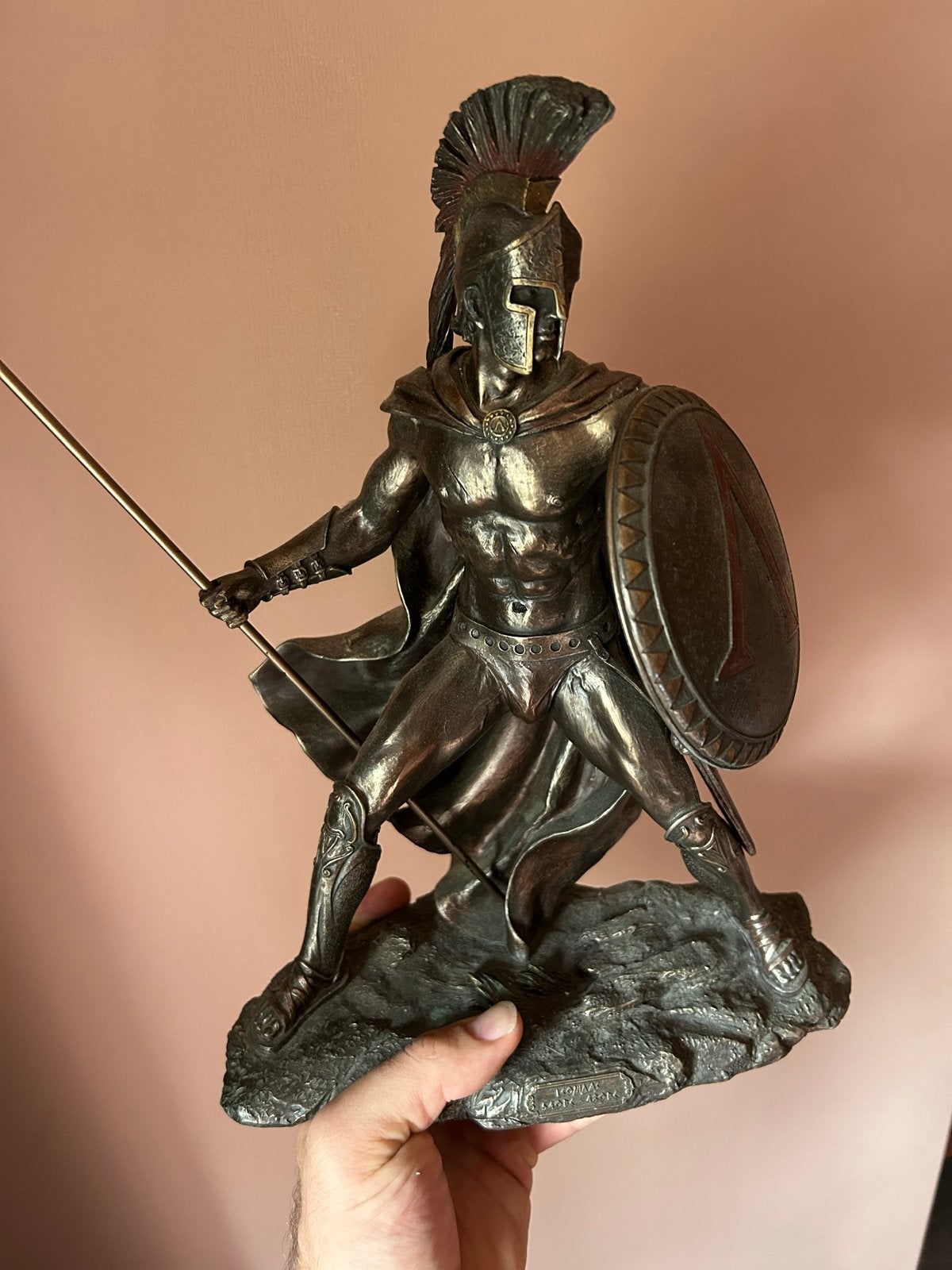 Veronese Beeld Brons Leonidas Spartaanse Krijger, Ophalen of Verzenden, Brons, Beeld, Bruin