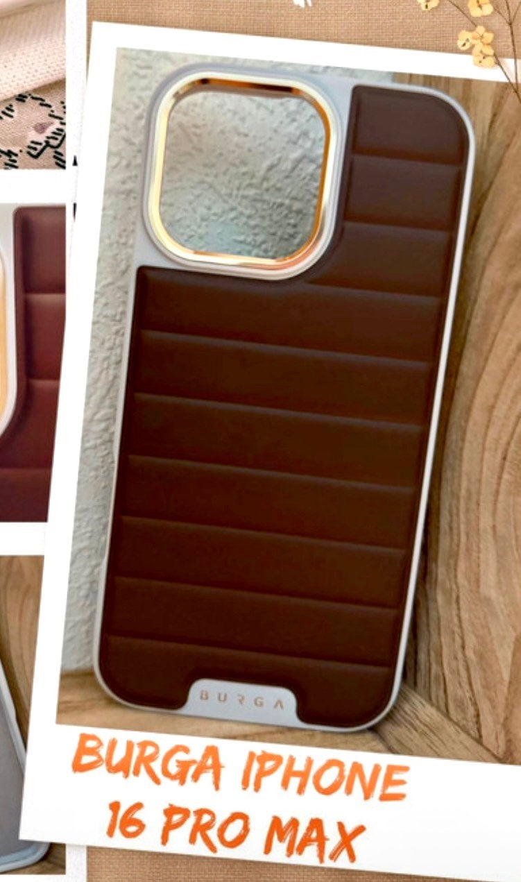 Burga Elite Puffy Cookie Light cover case hoesje 16 Pro Max, IPhone 16 Pro Max, Frontje of Cover, Bruin, Nieuw