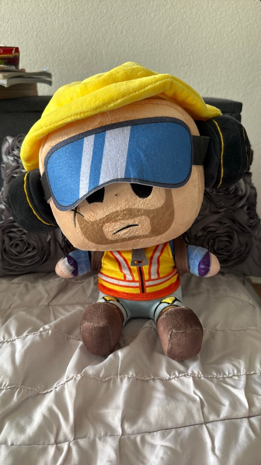 Knuffel bouwvakker met helm en veiligheidsvest, Overige merken, Overige typen, Ophalen of Verzenden, Zo goed als nieuw