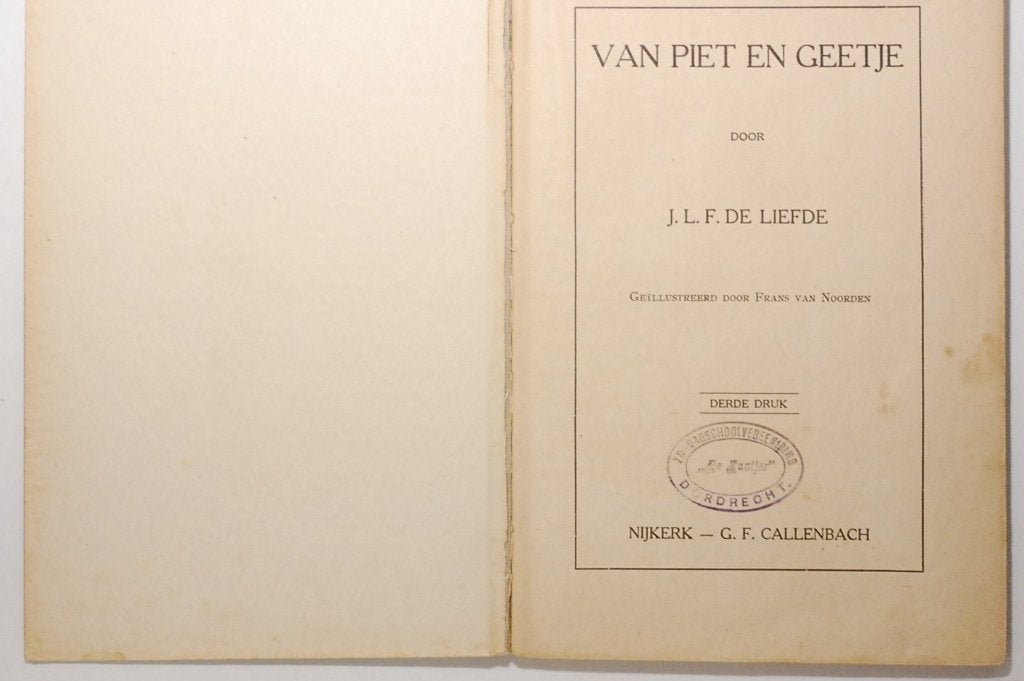 Van Piet en Geetje - J.L.F de Liefde - Antiek jeugdboek 1923, Antiek en Kunst, Antiek | Boeken en Bijbels, Verzenden, J.L.F. de Liefde