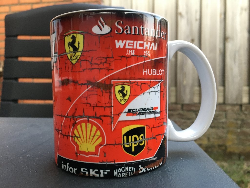 ✅ Fernando Alonso Ferrari mok Vintage olie F1 Autosport, Ophalen of Verzenden, Nieuw, Formule 1