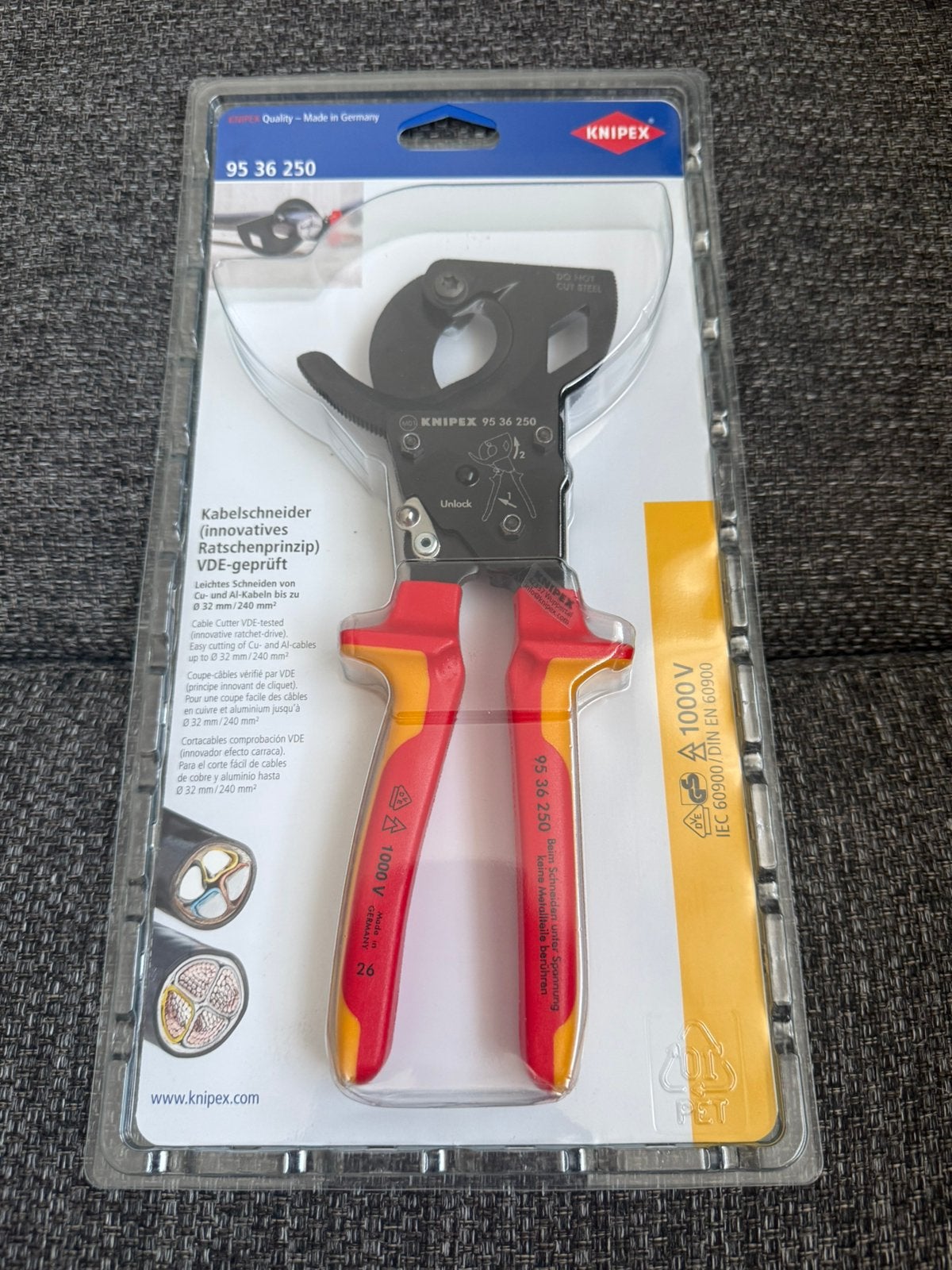 Knipex kabelschaar 95 36 250 | NIEUW, Ophalen of Verzenden, Nieuw, Knipex