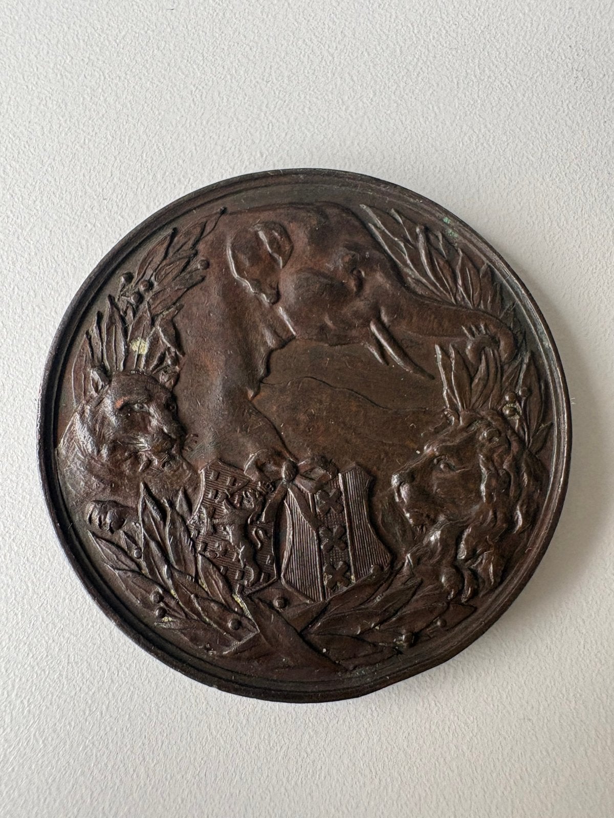 Bronzen Artis Jubileumpenning 1888 – 50-jarig bestaan ARTIS, Ophalen of Verzenden, Brons, Nederland