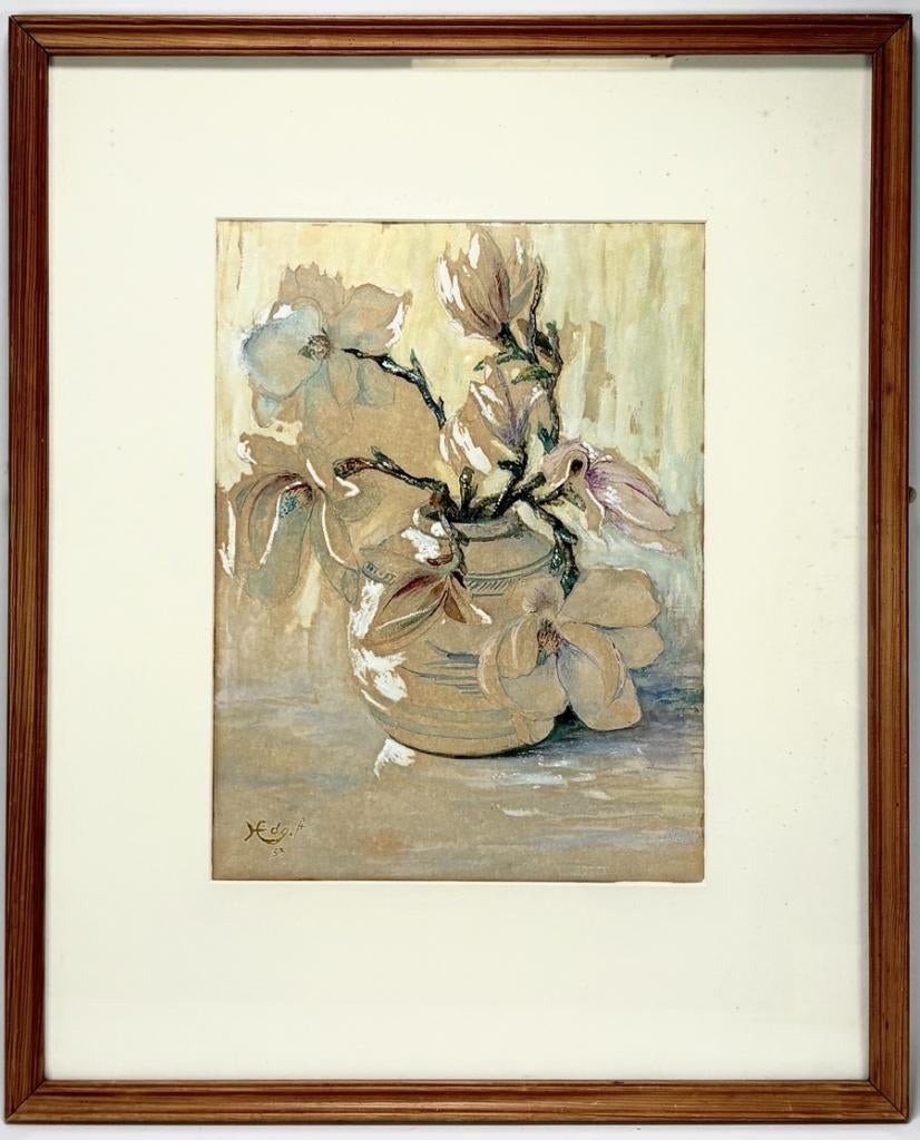 1290. Gouache, Hendrik de Groot – stilleven, 1953, Ophalen of Verzenden