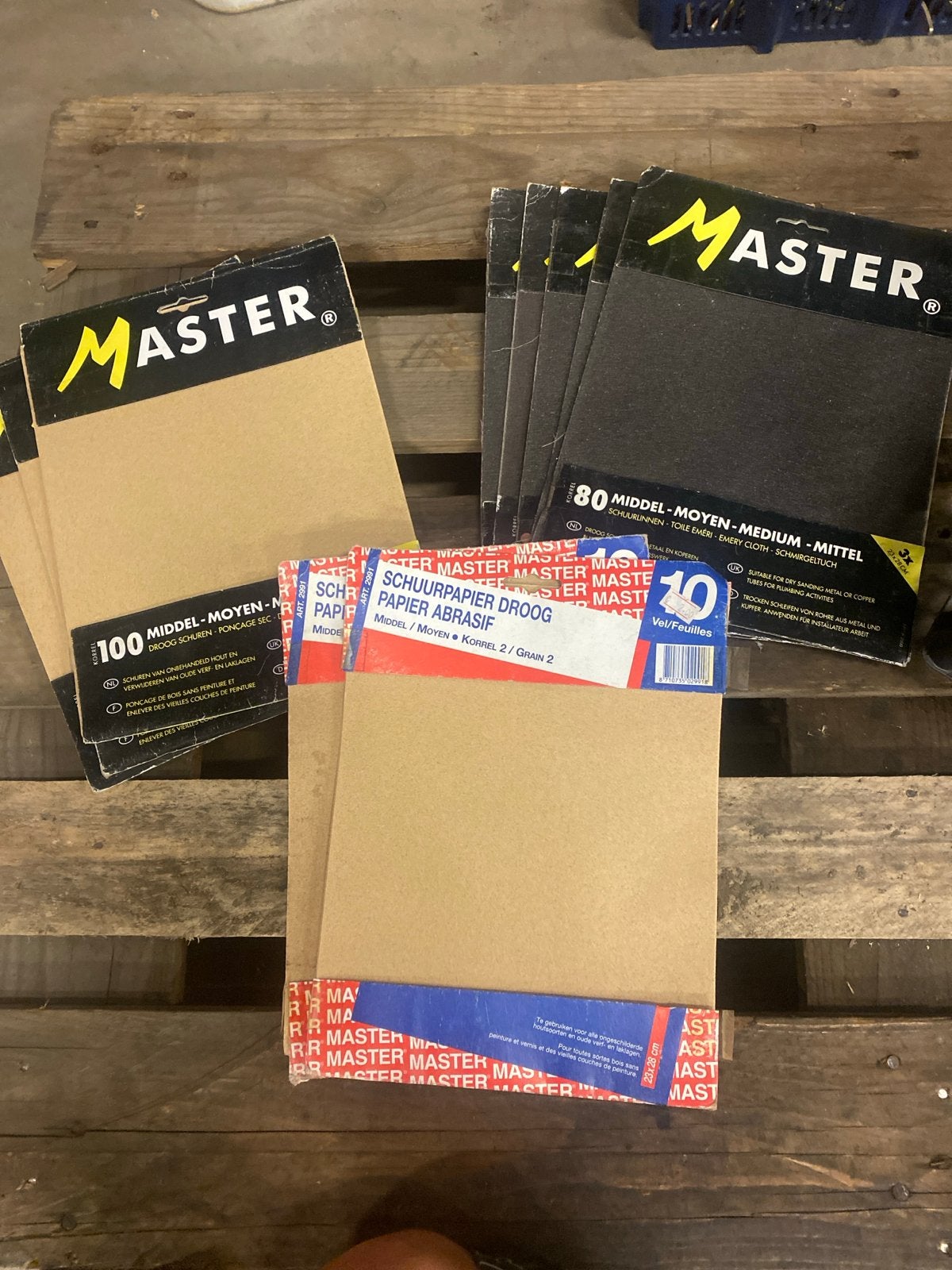 10 x set Master Schuurpapier - Diverse Korrels, Onbekend, Nieuw, Ophalen of Verzenden, Onbekend
