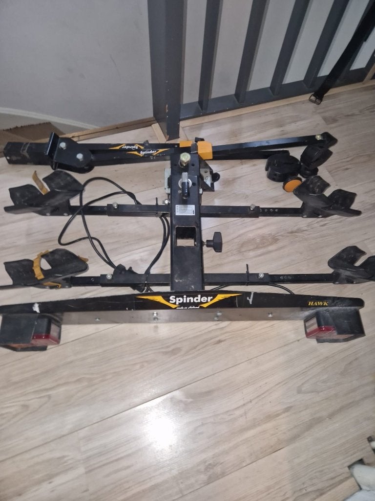 Spinder Hawk fietsendrager voor montage op de trekhaak., Ophalen of Verzenden, 2 fietsen, Gebruikt, Trekhaakdrager