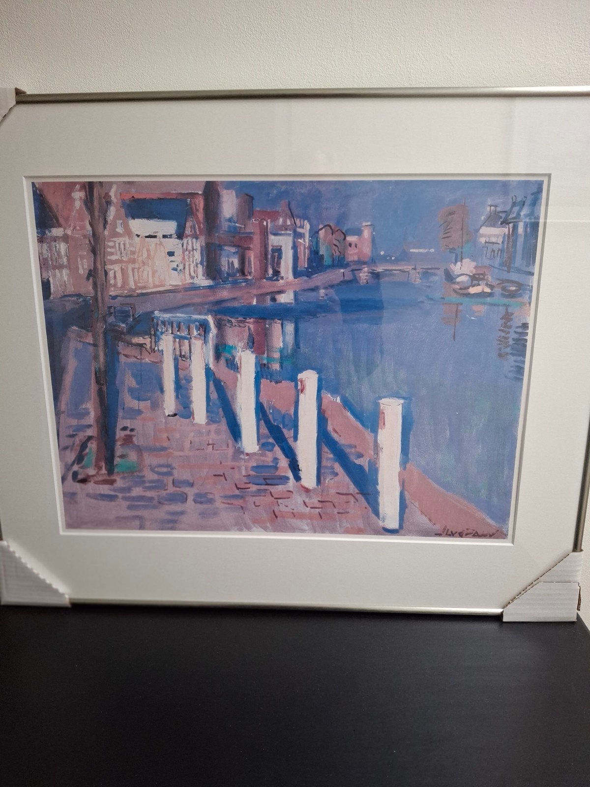 Koppermaandag prent. Zicht op de Noorderhaven.-, Ophalen, Papier/karton, Olieverf, Stadsgezicht