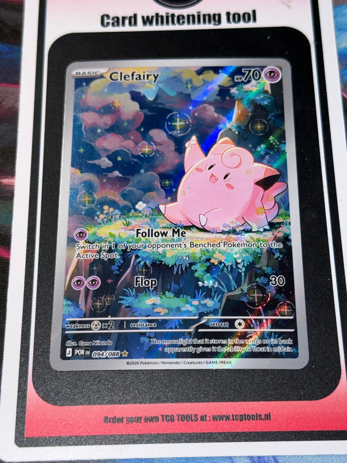 Clefairy 094/088 Illustration Rare Perfect Order NM, Hobby en Vrije tijd, Verzamelkaartspellen | Pokémon, Ophalen, Zo goed als nieuw