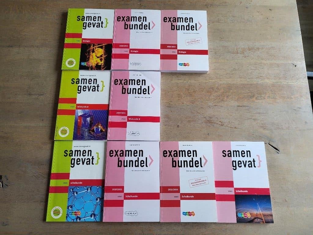 samengevat examenbundels VWO wisk B scheikunde biologie, Ophalen of Verzenden, Zo goed als nieuw, VWO, Wiskunde B