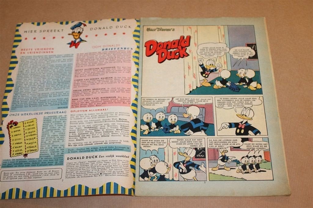 Donald Duck Nr. 53 — Gelukkig Nieuwjaar 1955, Boeken, Eén stripboek, Ophalen of Verzenden, Gelezen