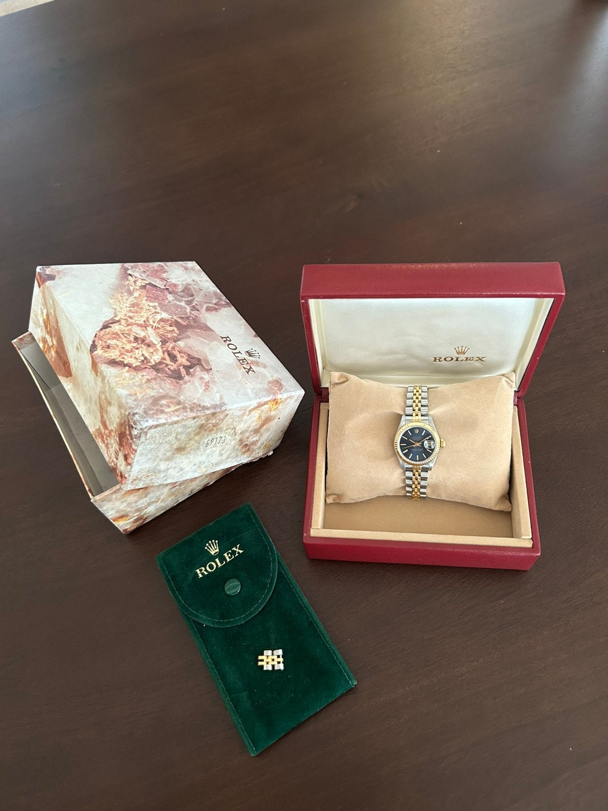Rolex Datejust Ref. 69173 – Blauwe dial | Staal/Goud | 26 mm, Sieraden, Tassen en Uiterlijk, Staal, Gebruikt, Rolex, Polshorloge