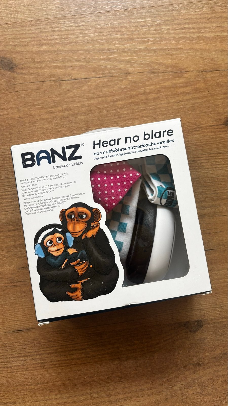 Banz Ems 4 Bubs Gehoorbescherming voor baby's/kinderen, Ophalen of Verzenden, Zo goed als nieuw