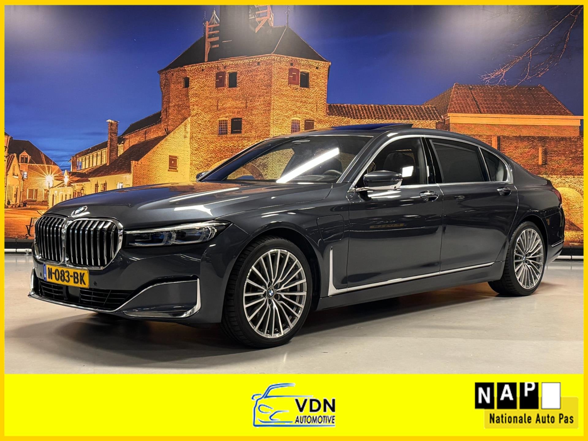 BMW 7-serie 745Le xDrive High Exe Individual Panodak Bowers-, Auto's, Automaat, Dealer onderhouden, Gebruikt, Adaptive Cruise Control