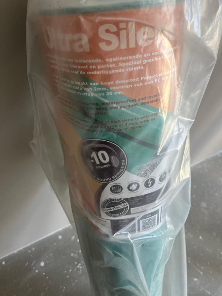 TEAB Ondervloer Ultra Silent 2mm - 10m x 1m, Ophalen, Overige materialen, 30 cm of meer, 50 tot 150 cm