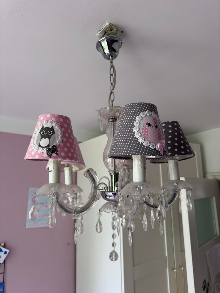Kroonluchter kinderkamer, Huis en Inrichting, Lampen | Kroonluchters, Ophalen, Zo goed als nieuw, Kunststof