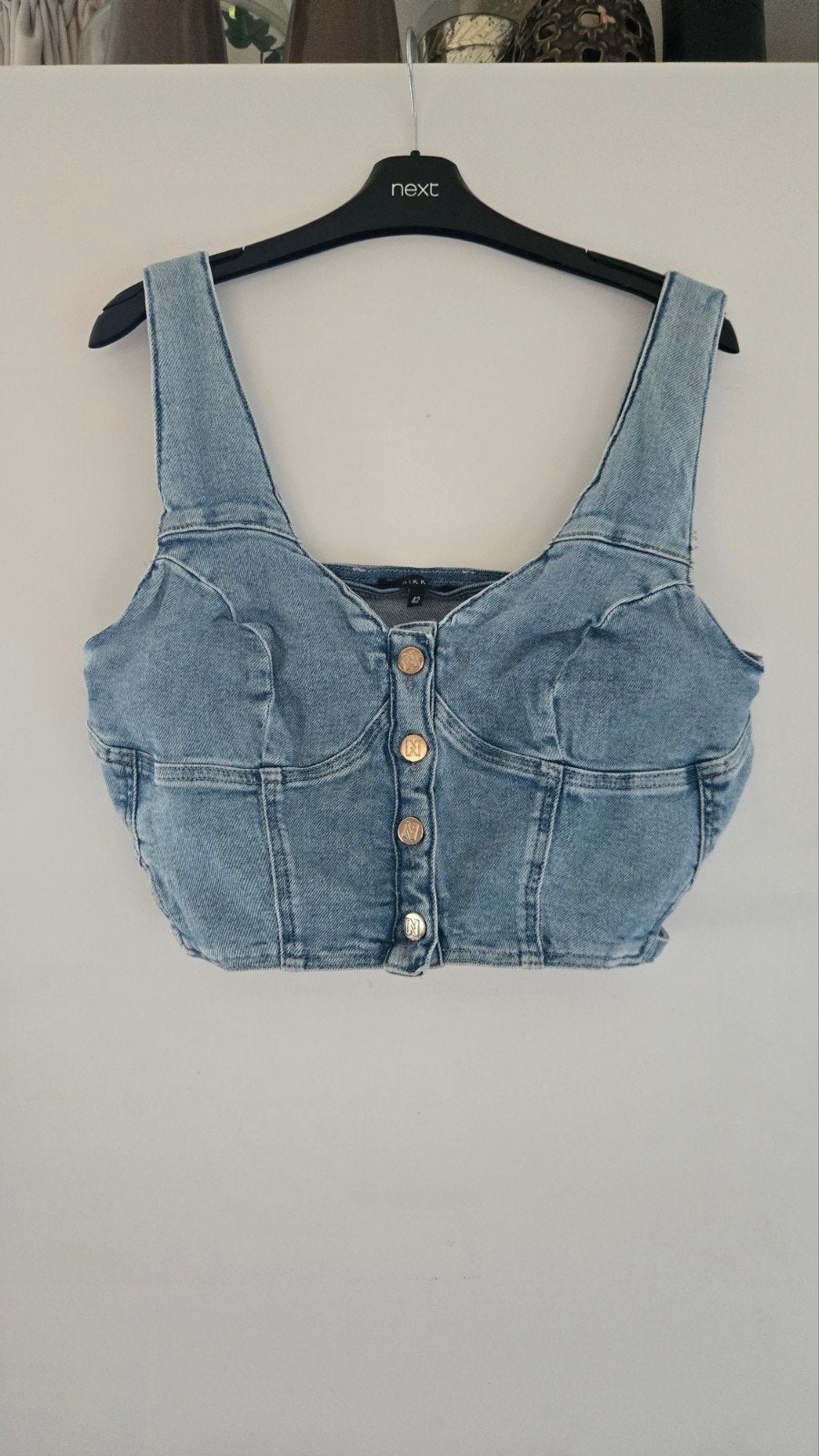 nikkie top, Blauw, Maat 42/44 (L), Ophalen of Verzenden, Zo goed als nieuw