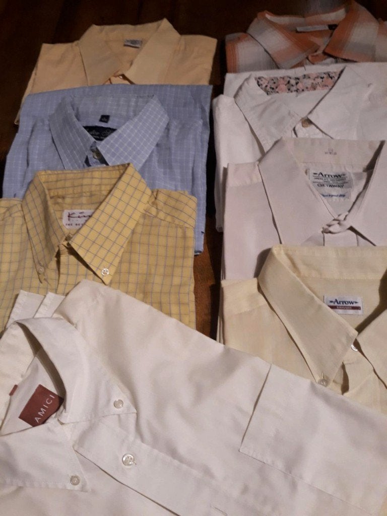 NOG 4 HEREN ZOMER MERK OVERHEMDEN MET KORTE MOUW MT. L {ZIEN, Ophalen of Verzenden, Zo goed als nieuw, Overige kleuren, Halswijdte 41/42 (L)