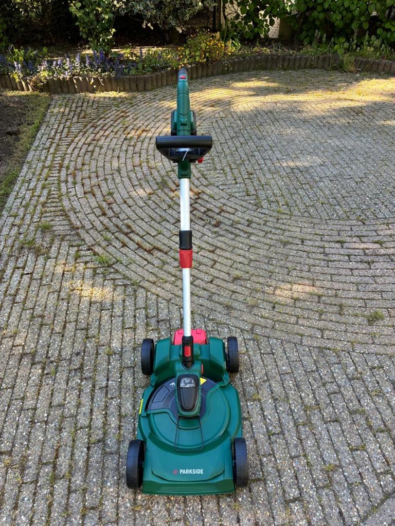 Nieuwe Parkside 20V Accu Grasmaaier & Trimmer 3-in-1, Ophalen, Cirkelmaaier, Accu-grasmaaier, Nieuw