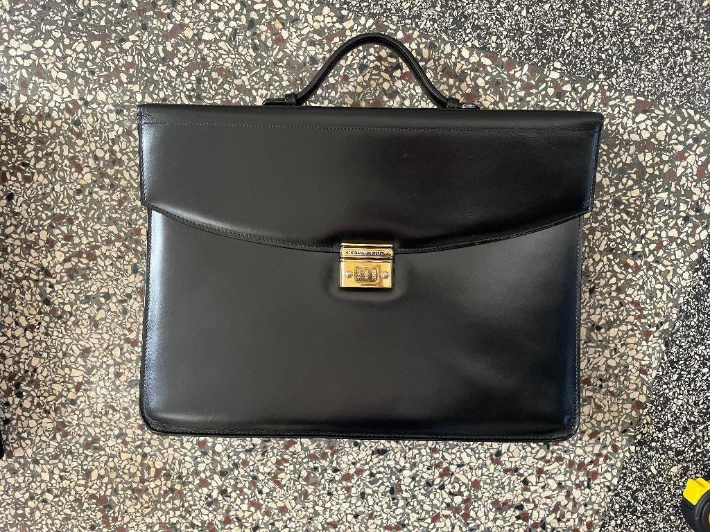 Montblanc Mont Blanc Meisterstuck lederen aktetas laptoptas, Computers en Software, Laptoptassen, Meerdere vakken, 15 inch, Nieuw