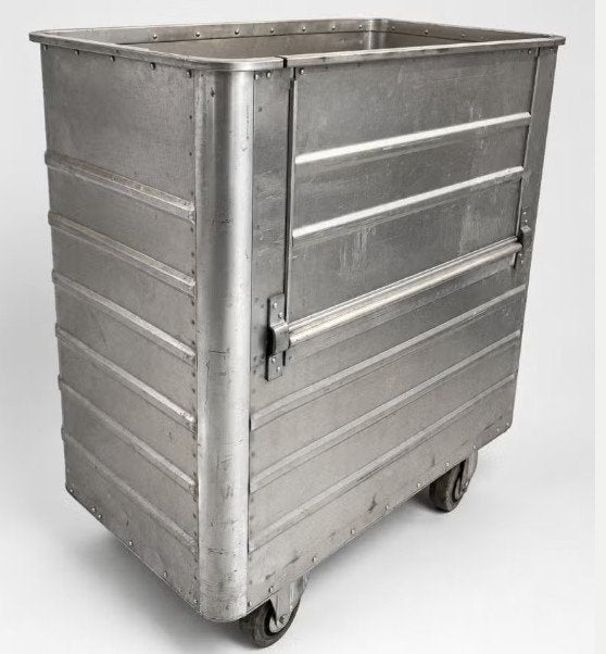 Brocante aluminium was wagen, Ophalen