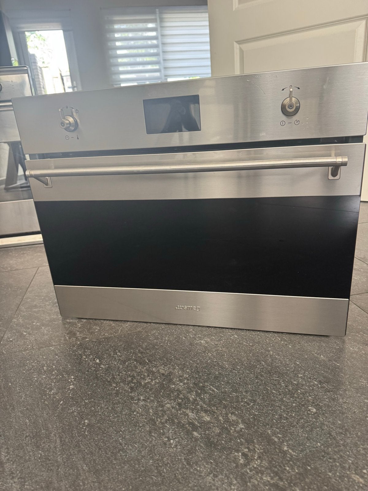 Nette Smeg combimagnetron - Inbouw - 2-3 jaar oud, Ophalen, 45 tot 50 cm, Gebruikt, Smeg