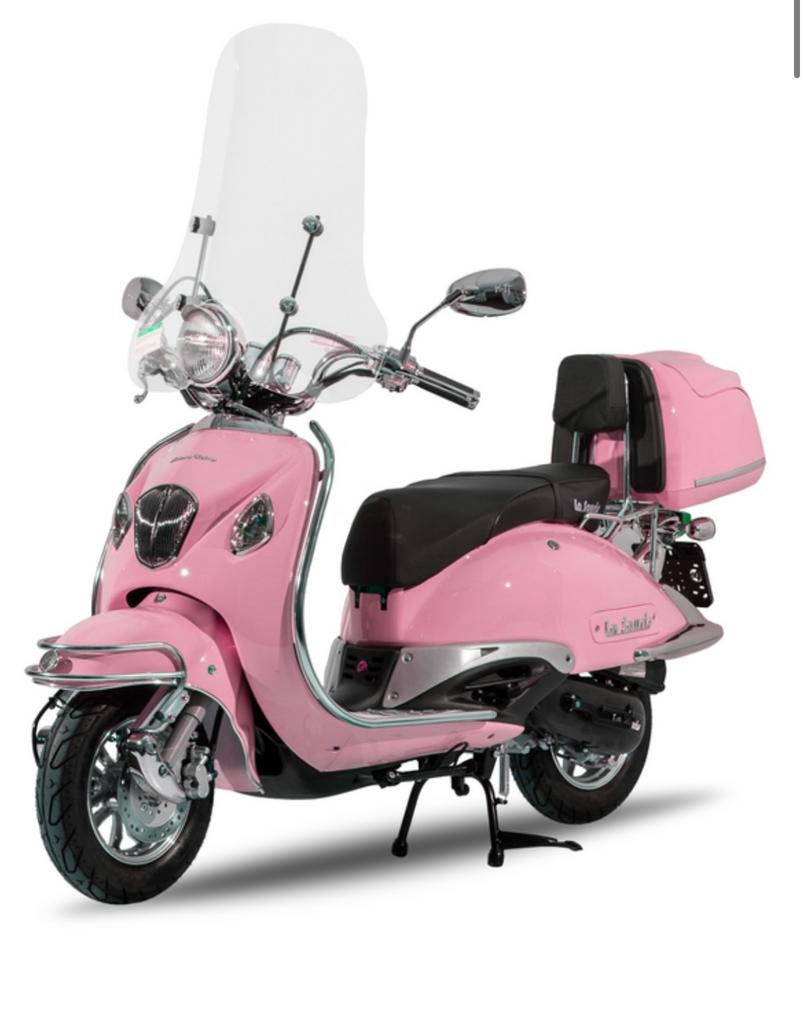 Roze La Souris Scooter met Windscherm en Topkoffer, Fietsen en Brommers, Brommeronderdelen | Scooters, Ophalen of Verzenden, Gebruikt