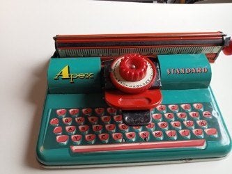 Vintage Apex Standard Speelgoed Typewriter - Jaren '50, Ophalen of Verzenden