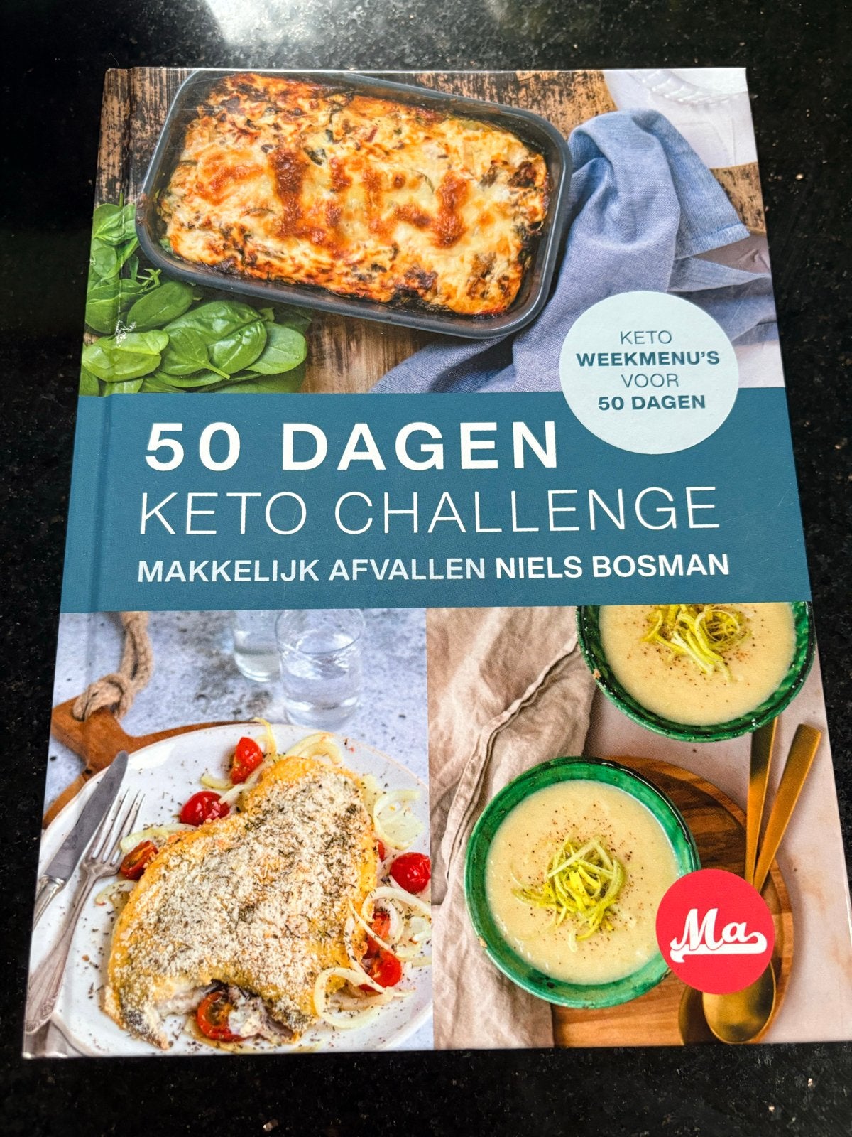 50 Dagen Keto Challenge - Makkelijk Afvallen, Boeken, Voorgerechten en Soepen, Ophalen of Verzenden, Zo goed als nieuw, Gezond koken