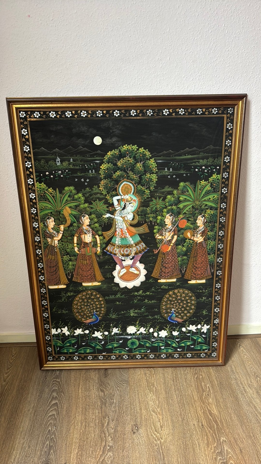 mooie grote Krisna schilderij, Ophalen, Zo goed als nieuw, Schilderij