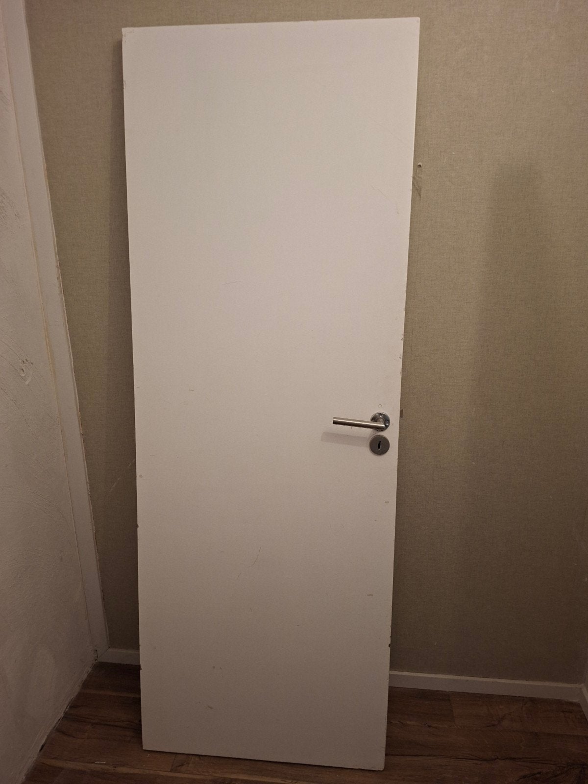 Witte binnendeur met klink, Ophalen, Gebruikt, Minder dan 80 cm, Binnendeur