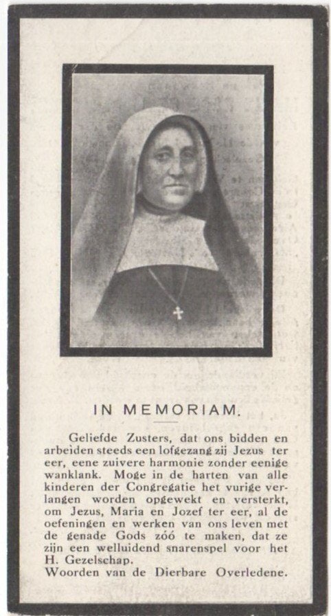 zr. Marie de Lima Moors 1843 Woensdrecht + 1915 Den Bosch, Verzenden