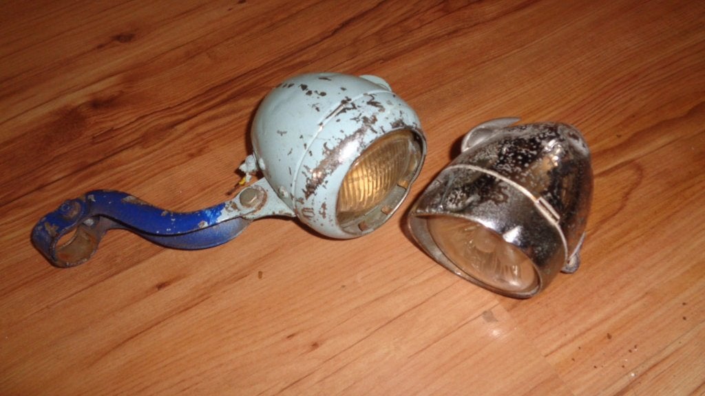 Fiets koplamp rijwiel vintage Miller en Bosch, Verzenden