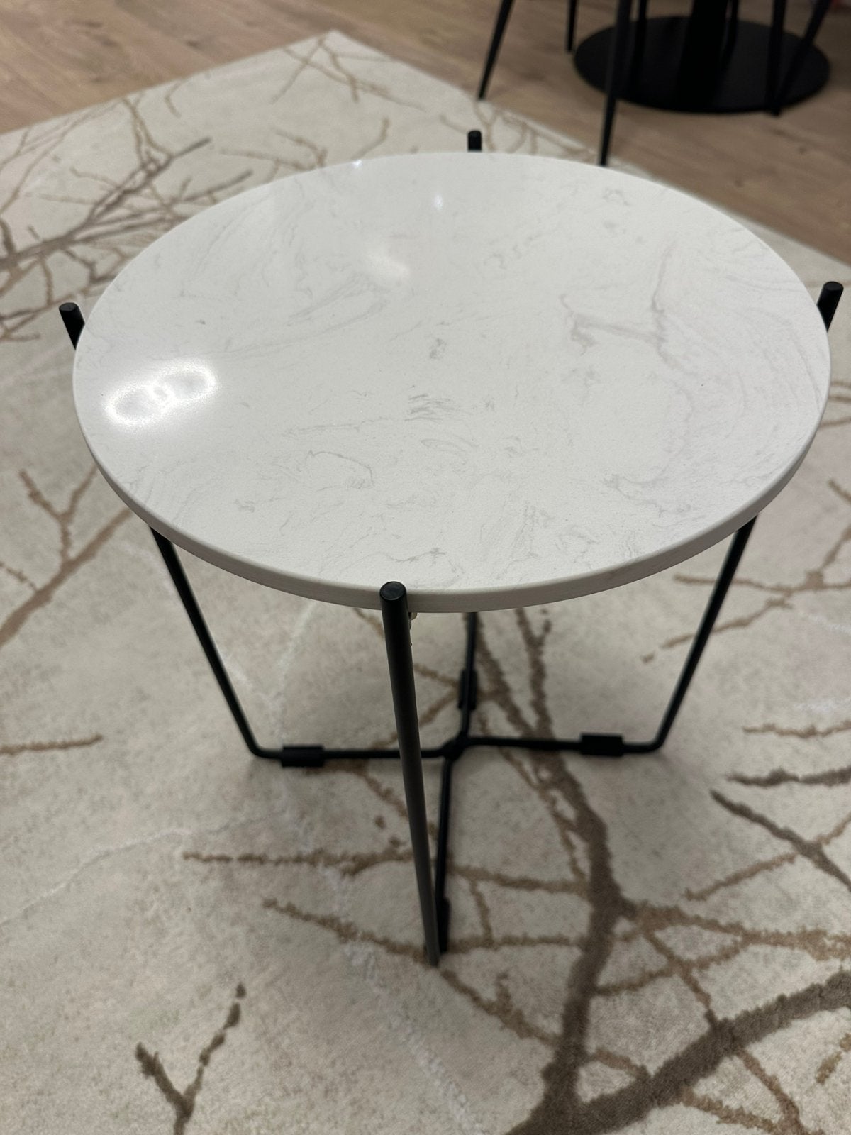 Marmeren bijzettafel / plantentafel, Ophalen, Minder dan 50 cm, 50 tot 100 cm, Rond