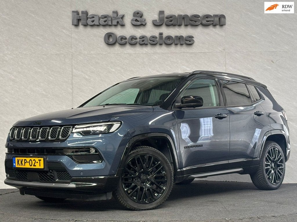 Jeep Compass 1.5 E-Hybrid MHEV Night Eagle Leder Acc Led, Auto's, Jeep, Bedrijf, Te koop, Compass, ABS, Achteruitrijcamera, Airbags
