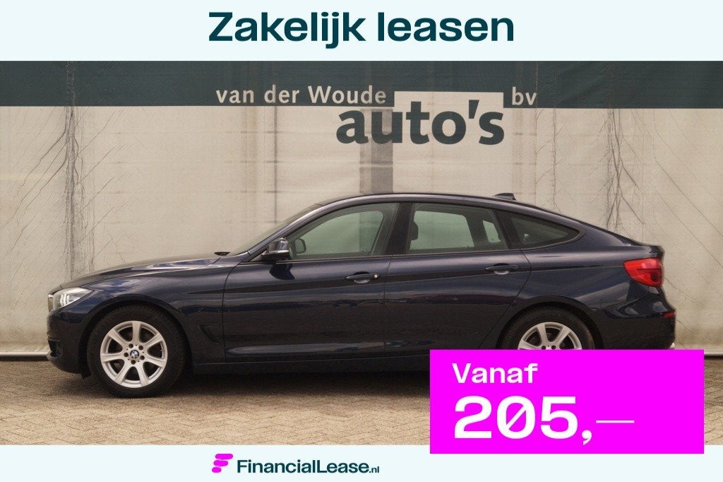 BMW 3 Serie GT 320d 190pk Executive -LEER-NAVI-LED-ECC-PDC-, Achterwielaandrijving, Euro 6, Blauw, Automatische klimaatregeling