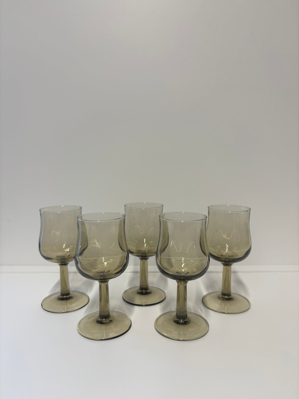 Vintage Luminarc rookglas portglazen, Verzamelen, Glas en Borrelglaasjes, *, Verzenden, *, Zo goed als nieuw