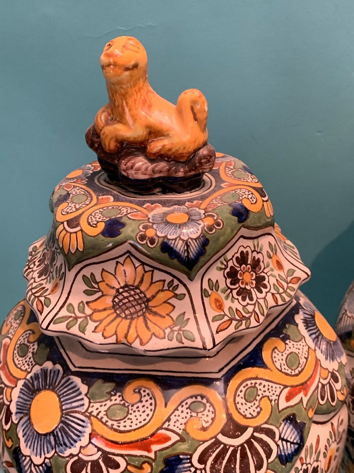 Antieke Makkum Tichelaar Chinoiserie Vazen - Set van 3, Antiek en Kunst, Ophalen of Verzenden
