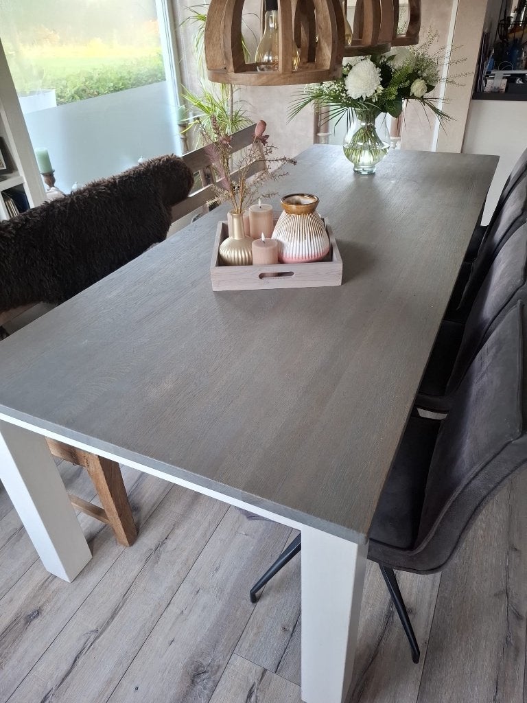 Mooie grote landelijke eettafel 240x100cm, Ophalen, 200 cm of meer, 50 tot 100 cm, Vijf personen of meer