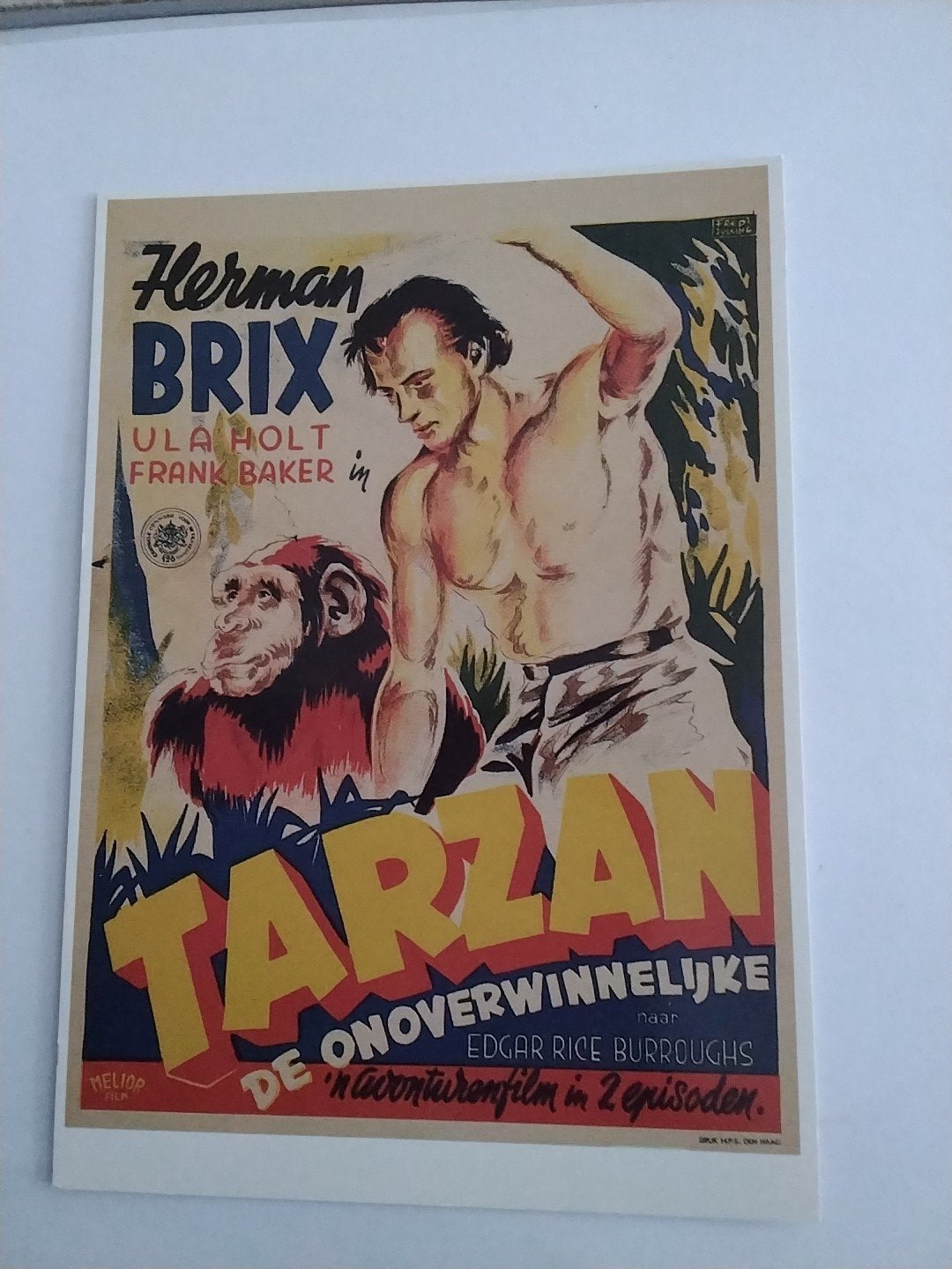 Vintage Tarzan filmkaart 1935 - Boomerang Collectie, Ophalen of Verzenden, 1920 tot 1940, Ongelopen