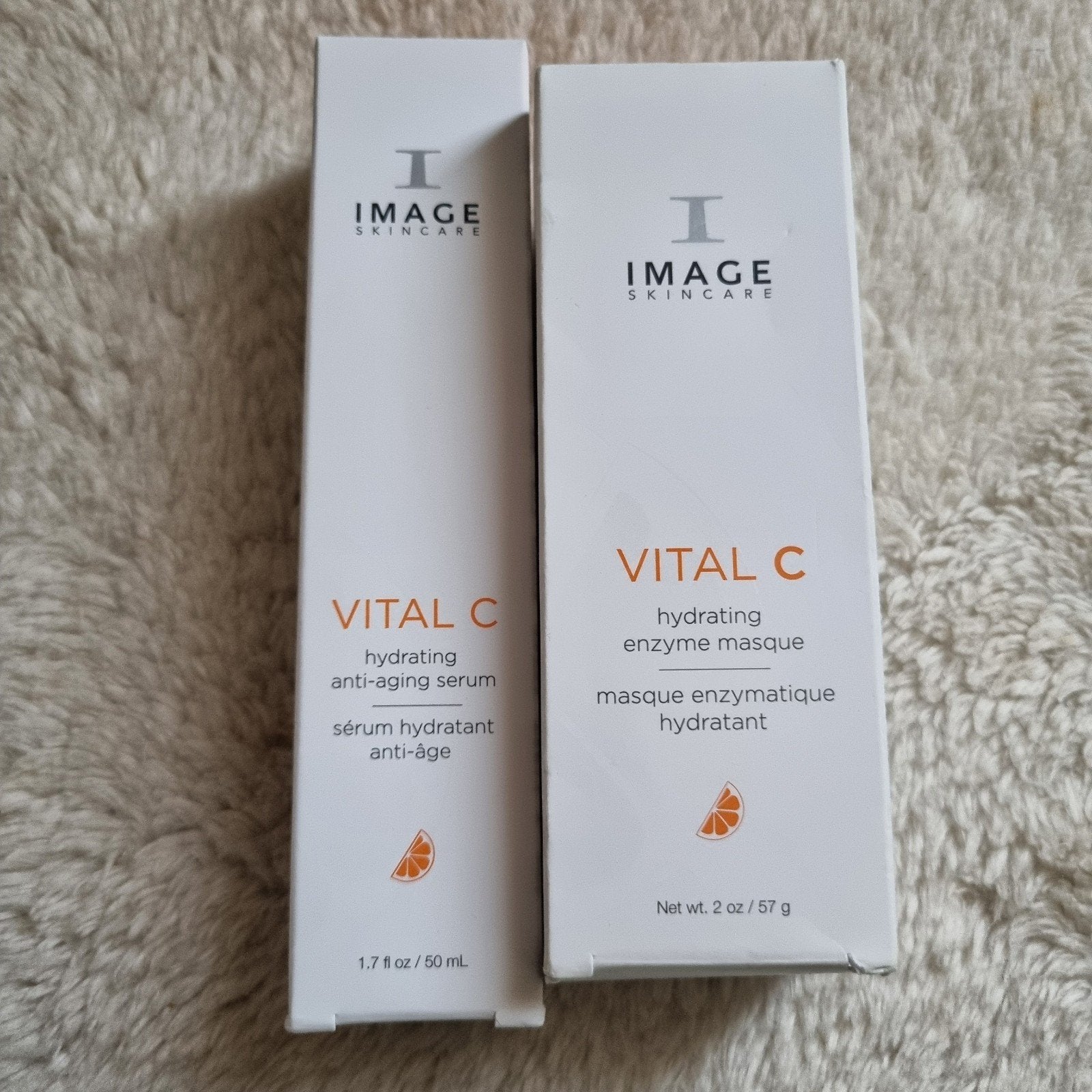 image skincare vital C serum en enzyme mask, Sieraden, Tassen en Uiterlijk, Ophalen of Verzenden, Nieuw, Gehele gezicht
