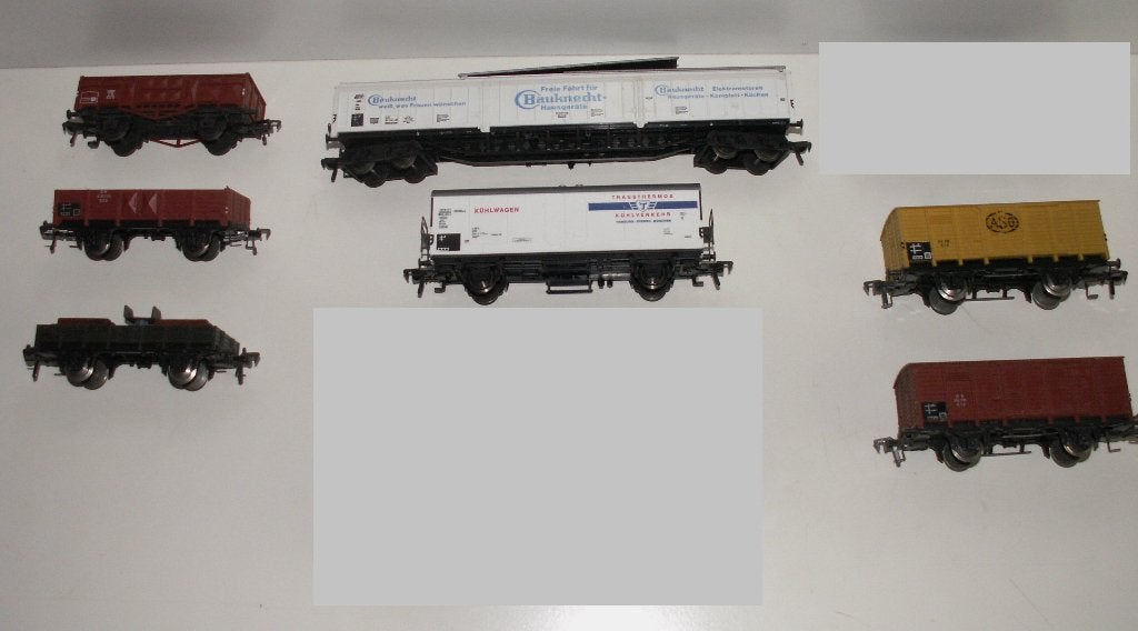 Fleischmann 7 stuks wagons los of in 1 koop, Gebruikt, Gelijkstroom, Fleischmann, Wagon